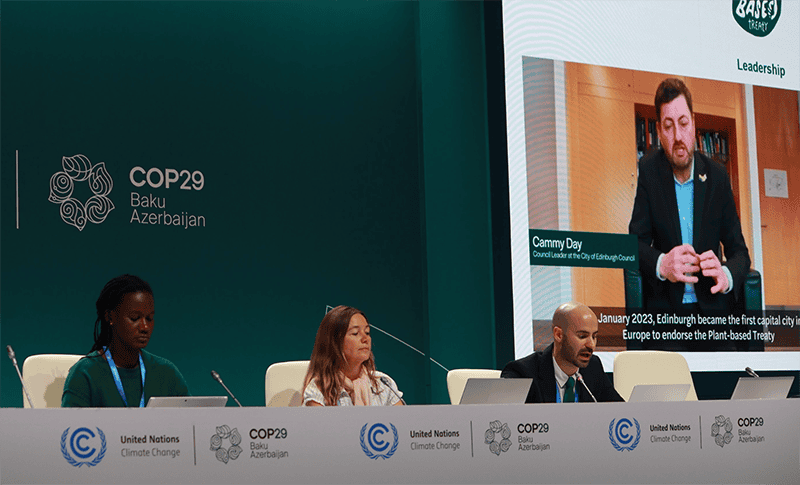 Press Conference: 33 Cities want a Plant Based Treaty added to the Paris Agreement – here’s what it looks like in action.