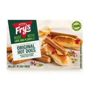 Perros calientes veganos originales de Fry